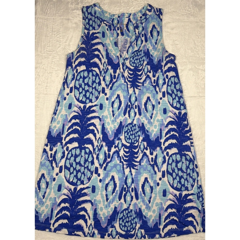 Lilly Pulitzer Womens Small Tropi Call Me Blue Floral Print Shift Dress